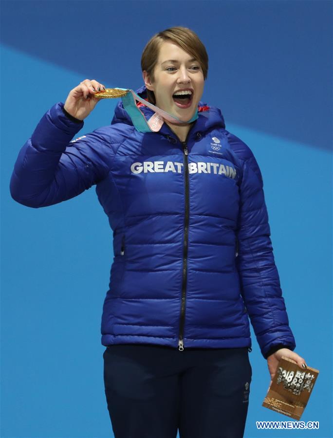 (SP)OLY-SOUTH KOREA-PYEONGCHANG-SKELETON-WOMEN-MEDAL CEREMONY