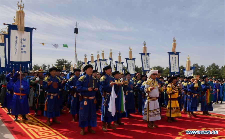 CHINA-INNER MONGOLIA-GENGHIS KHAN-MEMORIAL RITUAL (CN)