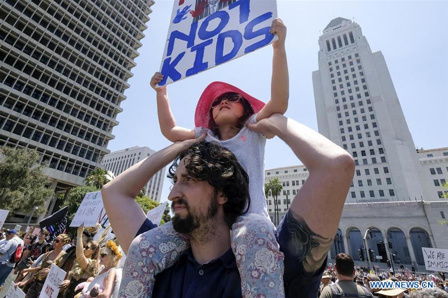 U.S.-LOS ANGELES-PROTEST-IMMIGRANTION POLICY