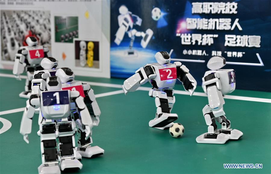 CHINA-BEIJING-VOCATIONAL SCHOOL-ROBOTS-FOOTBALL MATCH (CN)