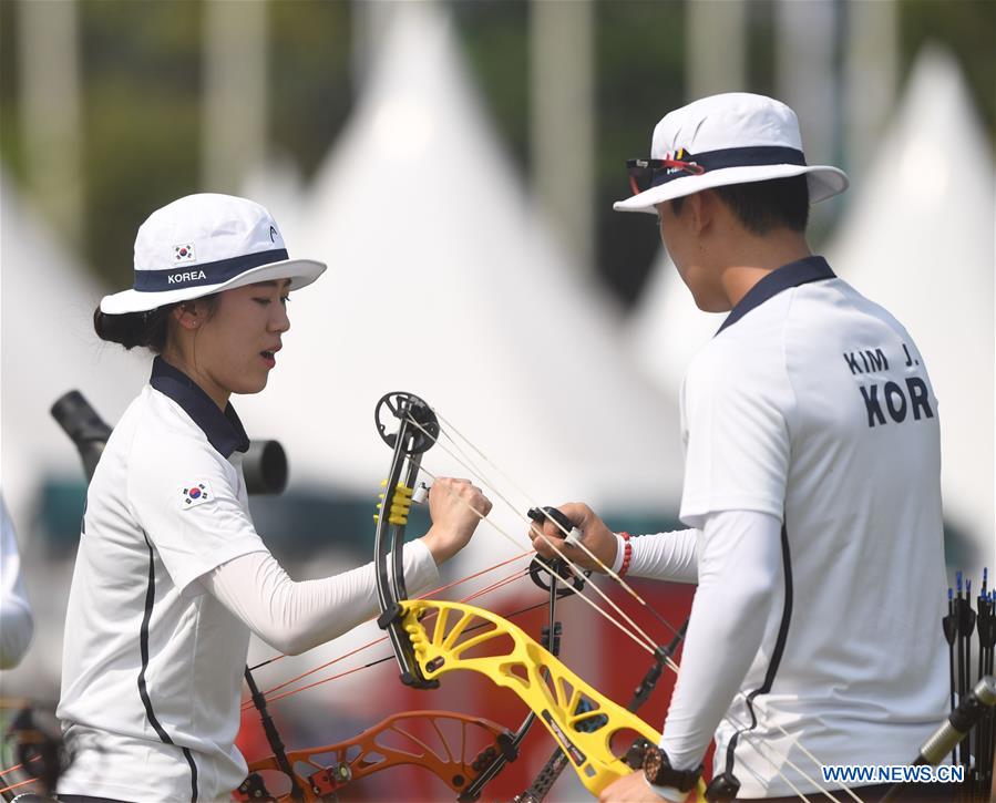 (SP)INDONESIA-JAKARTA-ASIAN GAMES-ARCHERY-COMPOUND MIXED TEAM