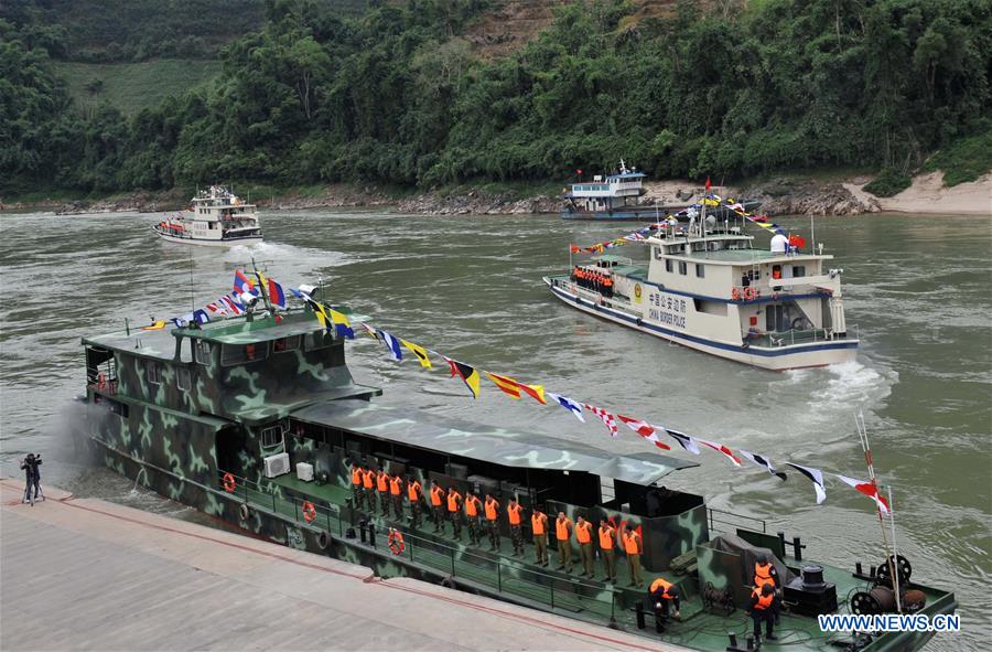 CHINA-LAOS-MYANMAR-THAILAND-MEKONG RIVER-JOINT PATROL