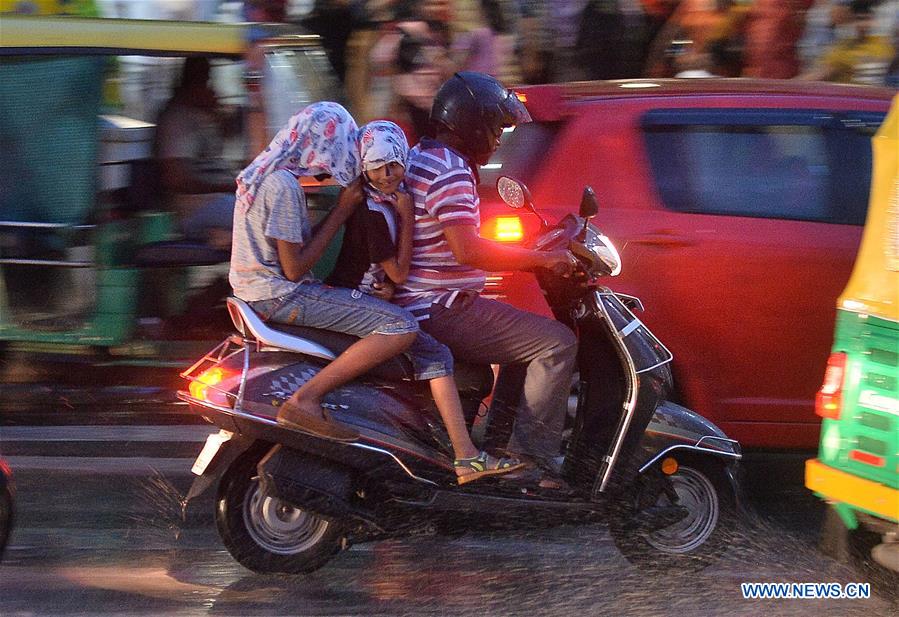 INDIA-BANGALORE-WEATHER-RAIN