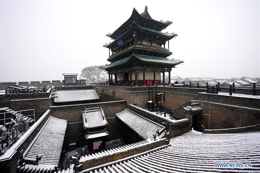 CHINA-SHANXI-PINGYAO-ANCIENT CITY-SNOWFALL (CN)