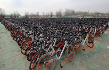 Shared-bicycles left idle due to reduction of utilization in cold weather