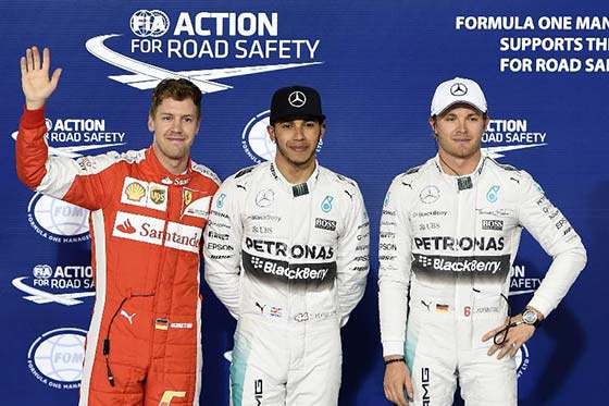 F1巴林站汉密尔顿夺得杆位