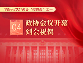 习近平2021两会“微镜头”之一：3月4日 政协会议开幕，到会祝贺